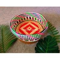 ราคา ตระกร้าสานไม้ไผ่ ถาดไม้ไผ่ ขันตักบาตร งานสานไม้ไผ่แท้ทนทาน ขนาด10 11นิ้ว สีสันสดใส งานสีผสมแบบคละสี (20392039976)
