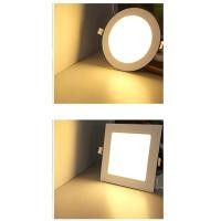 ราคา โคมฝังฝ้าทรงกลม แบบเหลี่ยม LED Panel Light 6W 9W 12W 18W 24W แสงขาวและแสงวอร์มไวท์ (19442164692)