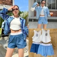 ราคา New Tank top X mini cargo set 450 ฟรีส่ง เซต2ชิ้น ทรงสวยปังสุดๆเสื้อกล้ามทรงครอปช่วงเอวเว้าเคิร์ฟนิดๆ มาพร้อม กางเกงขาสั้นผ้ากึ่งเดนิม แต่งกระเป๋าคาร์โก้ ดีเทลตัดด้วยขอบเอวยางยืดสีขาว ผ้าดี ใส่สบายมาก