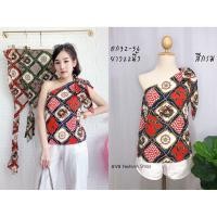 ราคา พร้อมส่งเสื้อปาดไหล่เฉียง เปิดไหล่ข้างเดียว ลายสวยมาก ดูแพง งานนำเข้าหมดแล้วหมดเลย (14101691109)
