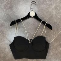 ราคา การออกแบบที่เป็นอิสระ2023ฤดูร้อนมาใหม่แขนกุดเพชรสายโซ่สีดำยกทรงผู้หญิง Y พืชยอดนิยม GE480 (15903019295)