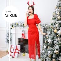 ราคา เดรสสีแดง สีแดง ตรุษจีน วานเลนไทน์ เดรสออกงาน ธีมสีแดง มีไซส์S M L XL (21080539866)