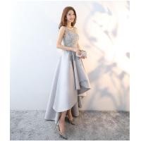 ราคา Glary Star ชุดเดรสชุดเดรสแบบสั้นสำหรับปาร์ตี้ฉลองประจำปีงานปาร์ตี้ชุดกระโปรงหน้าสั้นหลังสั้นสีเทาเงินชุดราตรี (18261338290)