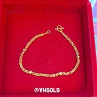 ราคา สร้อยข้อมือทอง1สลึง YHGOLD ลายห่วงคู่หัวใจ ทองคำแท้เยาวราช96 5 มีใบรับประกันสินค้า (13614671294)