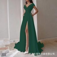 ราคา ชุดปิดหน้าอกมีระบายสีแดงดำขาวเอวต่ำสีพื้น2023 Dresszjhs96ชุดราตรียาว (19705625904)