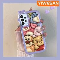 ราคา YIWESAN เคสปลอกสำหรับ Samsung A23 A23 5G M23 5G F23 5G A50 A30 A50s A30s A20 M10s ลายการ์ตูน3D วินนี่มีลวดลายช้อนส้อมมีดหมีพูห์ซิลิโคนนิ่มน่ารักโปร่งใสเคสมือถือเลนส์กล้องถ่ายรูปปิศาจน้อยเคสป้องกันกันก