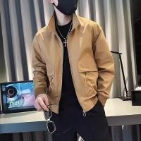 ราคา Hanlu เสื้อแจ็กเก็ตผู้ชายเสื้อคอปกแบบลำลองของผู้ชายเสื้อคลุมเสื้อเอวลอยสไตล์หล่อ (19804002038)