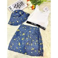 ราคา เซท3ชิ้น งานกล้ามCeline กระโปรง หมวก งานน่ารักมากๆ (20631884525)