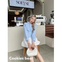 ราคา เสื้อแขนยาวคอระบายทรงใหม่ งานคอจีบแต่งระบาย ทรงแขนพอง กระดุมดอกไม้ Cookie Bear (21019576783)