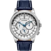 ราคา Citizen Eco Drive Calendrier Mens Watch Stainless Steel Classic Blue Strap White Dial (16939229785)