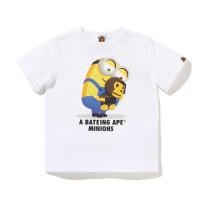 ราคา เสื้อยืดลําลอง ผ้าฝ้าย แขนสั้น คอกลม พิมพ์ลายการ์ตูนลิง มินเนี่ยน Bape Head ทรงหลวม สําหรับเด็ก และคู่รัก (20497394102)