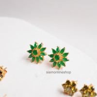 ราคา CLUSTER EARRINGS รวมแบบขายดี ต่างหูแป้น ต่างหูประดับพลอย ต่างหูเพชร เลือกแบบได้ หุ้มเศษทองคำแท้ by siamonlineshop (14257381061)