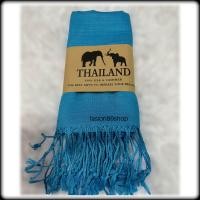 ราคา ผ้าคลุมไหล่ ผ้าพันคอ ผ้าฝ้าย ผ้าเปลือกไหม มีภู่ทั้งสองด้าน (20388996528)