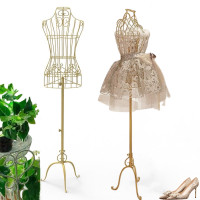 ราคา หุ่นโชว์เสื้อผ้าเหล็กดัดสีทอง สไตล์ยุโรปเหล็กรูปแบบยืน ผู้หญิง Prop ชุดแต่งงานถ่ายภาพเสื้อผ้าชั้นวาง ไม้แขวนเสื้อผู้หญิงแบบเต็มต ขาตั้งจอแสดงผล (18525221047)