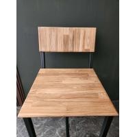 ราคา เก้าอี้ไม้สักประสาน ขาเหล็ก loft style ขนาด สูงถึงที่นั่ง 50 cm กว้าง 36 cm ขนาดสูงถึงพนักพิงหลัง 75 cm (21200777604)