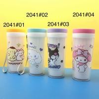 ราคา ถ้วยน้ำแข็ง ถ้วยน้ำพกพา แก้วน้ำพลาสติก 300ml ลายการ์ตูน Sanrio เรียบง่าย ถ้วยน้ำกีฬา 2 ชั้น (20177082049)