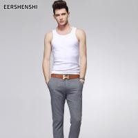 ราคา EERSHENSHI เสื้อกั๊กชายแขนกุดสีขาว เสื้อแขนกุดวิ่งผู้ชาย เสื้อกั๊กคอกลมแขนกุดผู้ชาย เนื้อผ้านุ่มนิ่มใส่สบาย (5532702451)
