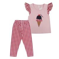 ราคา Chelsee Set เสื้อยืดคอกลม กางเกงเลคกิ้ง เด็กผู้หญิง รุ่น 237893 237905 ลายไอศครีม อายุ 2 10ปี ผ้า 100 Cotton เสื้อผ้าเด็กโต (19834144081)
