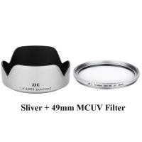 ราคา JJC EW 53กล้องเลนส์ฮูดม่านบังแดดสำหรับ Canon EF M 15 45มม F 3 5 6 3เลนส์ STM และ RF S 18 45มม F4 6 3จะถูกเลนส์ STM บน Canon EOS R50 M50 Mark IIM50 M5m6 Mark II M200 M100 M10 (18616227126)