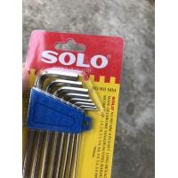 ราคา ประแจหกเหลี่ยม SOLO ประแจแอล 8 ชิ้น ชุด ร่น 905MM สีเงิน (809562258)