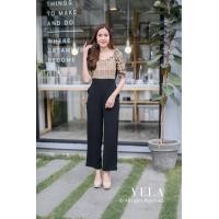 ราคา ส่งไว JL01 จั้มสูทขายาวสำหรับสาวอวบ แต่งลูกไม้ลายมงกุฎชุดผู้หญิง ชุดทำงาน ชุดออกงาน แฟชั่น (21017088226)