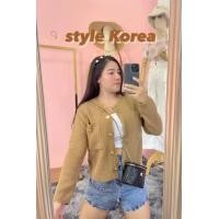 ราคา คาร์ดิแกน กระดุมทอง สไตล์เกาหลี ไหมพรมเกรดพรีเมียม เสื้อคลุม สเวตเตอร์ เสื้อไหมพรม เสื้อแขนยาวไหมพรม (11293379630)