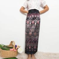 ราคา ผ้าถุงผ้าฝ้าย หมักโคลนลายไทย เย็บสำเร็จรูป (21159337150)