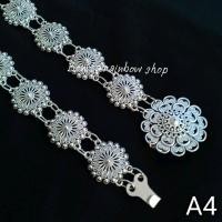ราคา เครื่องประดับชุดไทย อีสาน ล้านนา เข็มขัด ปิ่นปักผม ห้อยข้าง ตุ้งติ้ง สีเงินรมดำ รุ่น D004 (17882016029)