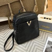 ราคา กระเป๋าเป้สะพายหลังโรงเรียนแฟชั่นอินเทรนด์กระเป๋าเป้สะพายหลังตกแต่งรูปจระเข้ลำลองรูปตัววี (20961871950)