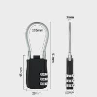 ราคา กุญแจล็อครหัส แบบปุ่มกด กุญแจล็อคกระเป๋าเดินทาง กุญแจคล้อง ล็อคกระเป๋า TSA (21239742334)