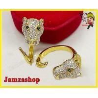 ราคา แหวนหัวเสือฝังเพชร ประดับด้วยเพชรCZ แท้ ตาเสือฝังพลอยมรกต ตัวเรือนผลิตจากทองบรอนซ์แท้ คุณภาพสูงหุ้มด้วยทองแท้ 24K (6846992349)