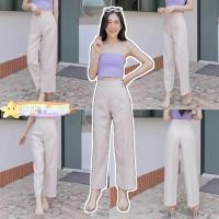 ราคา กางเกงทรงขากระบอกใหญ่ ขาบาน ตะขอหน้าซิปหน้า เอวสูง ผ้าฮานาโกะ ผ้านาโน พร้อมส่ง มีเก็บปลายทางนะคะ (20817485521)