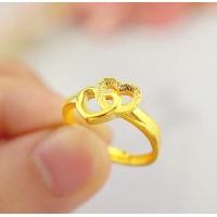 ราคา HIALAMAแหวนทองชุบลายคลาสสิก สำหรับคู่รักสามารถปรับขนาดได้แหวนคู่รักทรงขนาดกลาง ใหญ่ (13010269747)