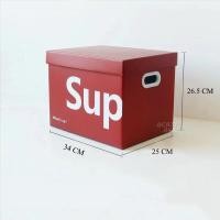 ราคา ส่งจากไทย กล่องเก็บของ กล่องเอกสาร กล่องกระดาษ กล่องใส่ของพับได้ มี 2 ขนาด CRZY BKK กล่องแต่งบ้าน กล่องลายแฟชั่น (20211627164)