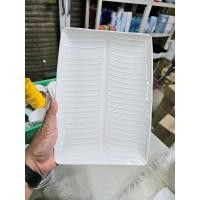 ราคา จานใบตอง จานใบกล้วย ซุปเปอร์แวร์ ตรานกเพนกวิน สีขาว (19929735919)