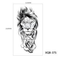 ราคา Rose Animal Long Tattoo รอยสักชั่วคราวขนาดใหญ่สิงโตเผ่าสีดำ นักรบเสือหมาป่าสติ๊กเกอร์รอยสักปลอมสำหรับผู้หญิง (17139127026)