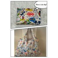 ราคา ถุงผ้าลายการ์ตูน พับได้ ลดโลกร้อนขนาด41 48 cm โปรแรง ถุงผ้าลายการ์ตูนพับได้ ถุงผ้าลายsnoopy โดเรม่อน พร้อมส่ง (16580922067)