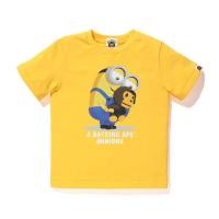 ราคา เสื้อยืดลําลอง ผ้าฝ้าย แขนสั้น คอกลม พิมพ์ลายการ์ตูนลิง มินเนี่ยน Bape Head ทรงหลวม สําหรับเด็ก และคู่รัก (20497394083)