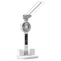 ราคา Desk Lamps for Office Dual Swing Arm Desk Light Foldable Desk LED Lamp with Thermometer Calendar Fan Pen Holder for Workbench Drafting Reading easy to use (19299359611)