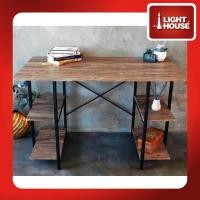 ราคา โต๊ะทำงาน โต๊ะคอม โต๊ะอ่านหนังสือ WFH โต๊ะไม้ โต๊ะมีชั้นวาง มีชั้นเก็บของ 2ข้าง โต๊ะคอมพิวเตอร์ รุ่นFG 1972 โต๊ะอเนกประสงค์ (9712094790)