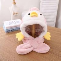 ราคา JECAE อุปกรณ์ป้องกันใบหน้าและผ้าพันคอสีทึบหมวกผ้านุ่มเพนกวินหมวกสไตล์เกาหลีเด็กหมวกผ้านุ่มหมวกตุ๊กตา (20935460449)