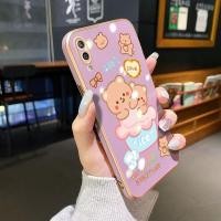 ราคา Yiเวปไซต์เคสสำหรับ Huawei Y7 Pro 2019เคสโทรศัพท์แบบใสขอบด้านข้างชุบเคสซิลิโคนลายหมีปกป้องกล้องกันกระแทก (13544826300)