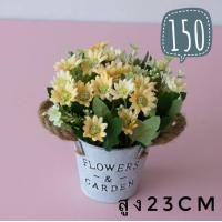 ราคา กระถางวินเทจพร้อมดอกไม้ปลอม น่ารักสดใส สูง23cm (6472692453)