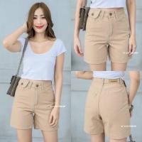 ราคา Acasey กางเกงยีนส์สามส่วน 3ส่วน วินเทจ เอวสูง ผ้าไม่ยืด แต่งกระเป๋าใบเล็ก ไซส์ S 6XL (19422080551)