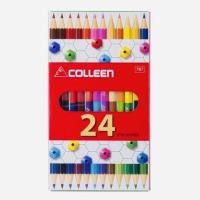 ราคา สีไม้คอลีน Colleen สีคลอลีน สีคอลลีน 2 หัว 12 24 36 48 60 สี รุ่น 787 ดินสอสีไม้คลอลีน ดินสอสี US Station (19801393163)