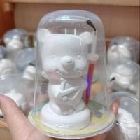 ราคา 1แถม1 ตุ๊กตาปูนปั้น ปูนปลาสเตอร์ ระบายสี ชุด 1 ตัว พร้อมสี พู่กัน ตุ๊กตาระบายสี ภาพระบายสี คละแบบ (19057180077)