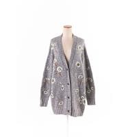 ราคา DH Fashion เสื้อคลุมไหมพรมปักเลื่อมลายดอกไม้ ไหล่สโลปขนาดOverSized Preloved (20690215199)