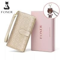 ราคา FOXER Women Leather Wallet Trifold Wallet Long Clutch Wallet Card Holder (21163570220)