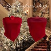 ราคา เสื้อเกาะอก สีแดง แต่งดอกไม้ แฟชั่นเวียดนาม (20992503977)