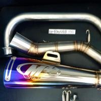 ราคา คอท่อ Demon 150 GN GR สีไทเท พร้อม ปลายท่อ M4 สีไทเท เสียงแน่น (21019019394)